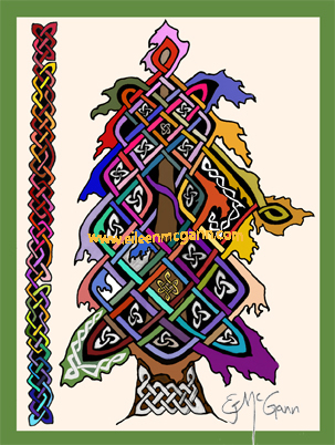 Celtic tree card
